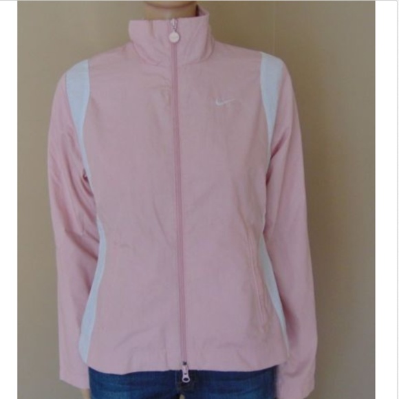 light pink and white nike windbreaker